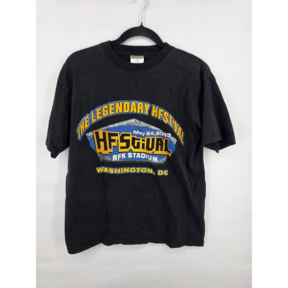 Vintage 2003 HFStival RFK Stadium DC Concert T-Shirt Mens Medium Black